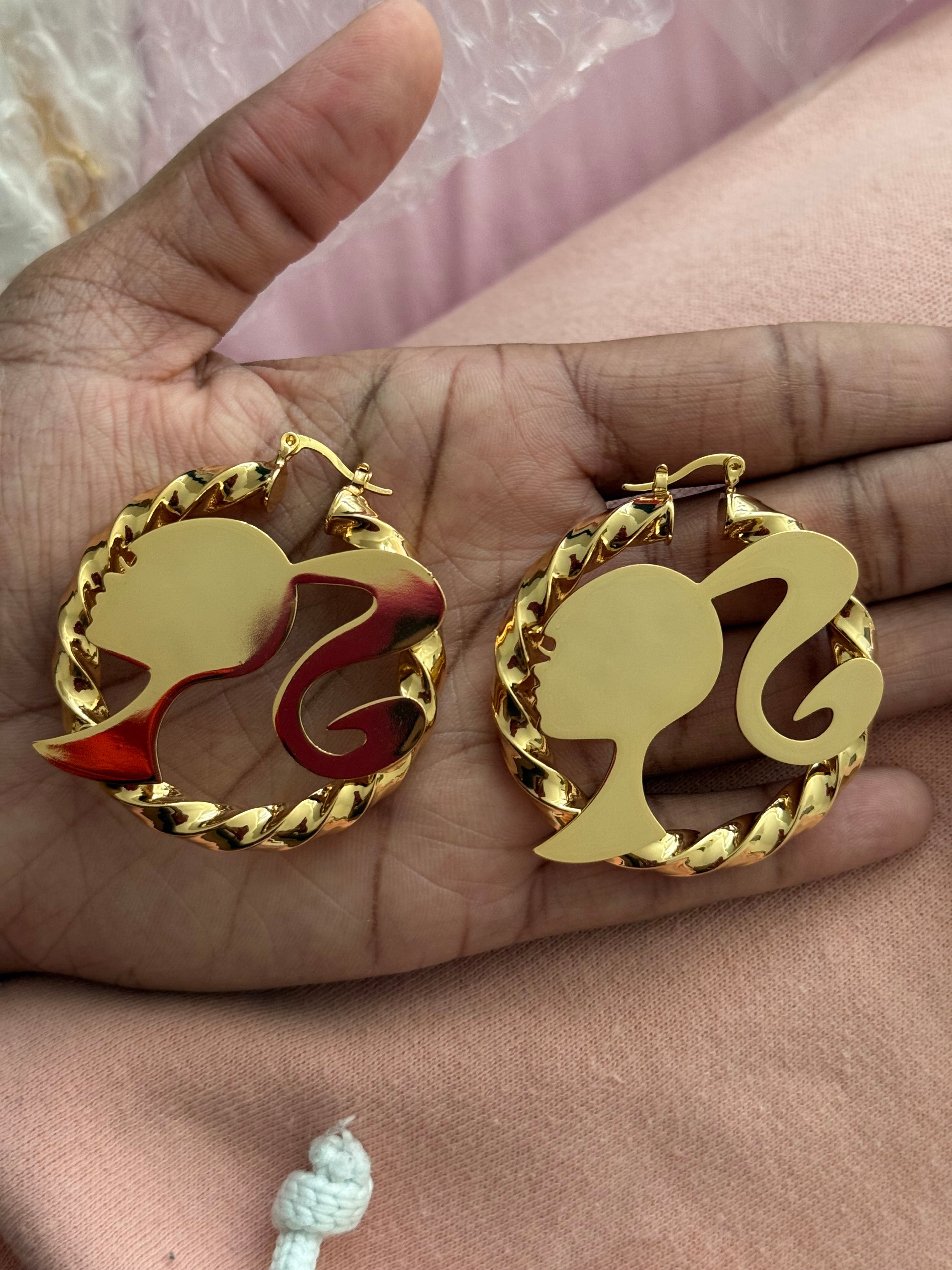 Barbie Hoop Earrings