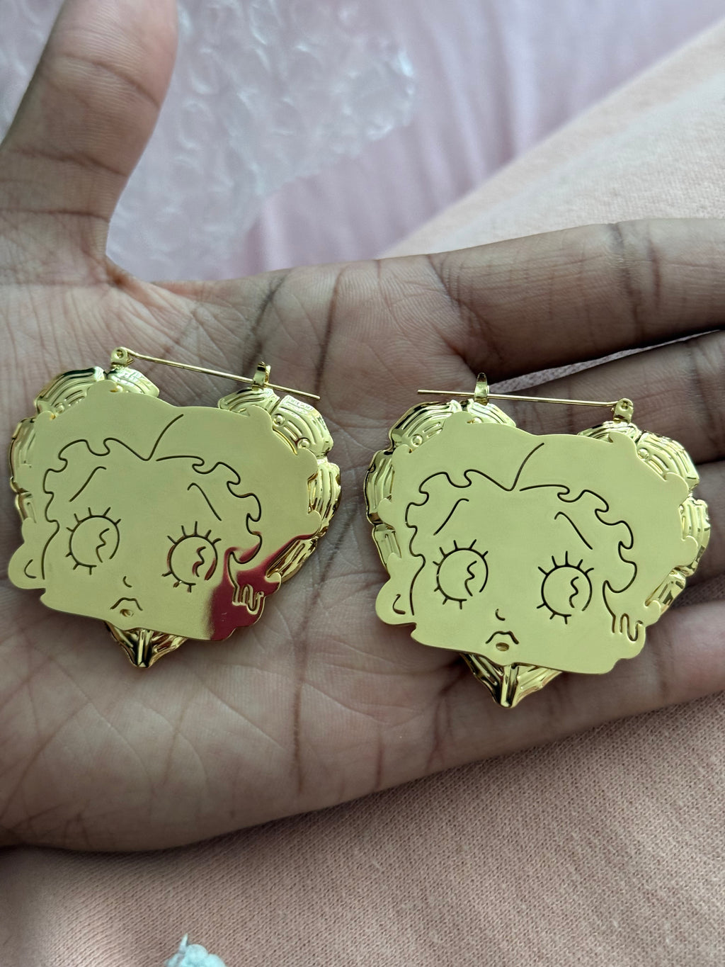Betty Boop Heart Earrings