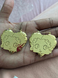 Betty Boop Heart Earrings