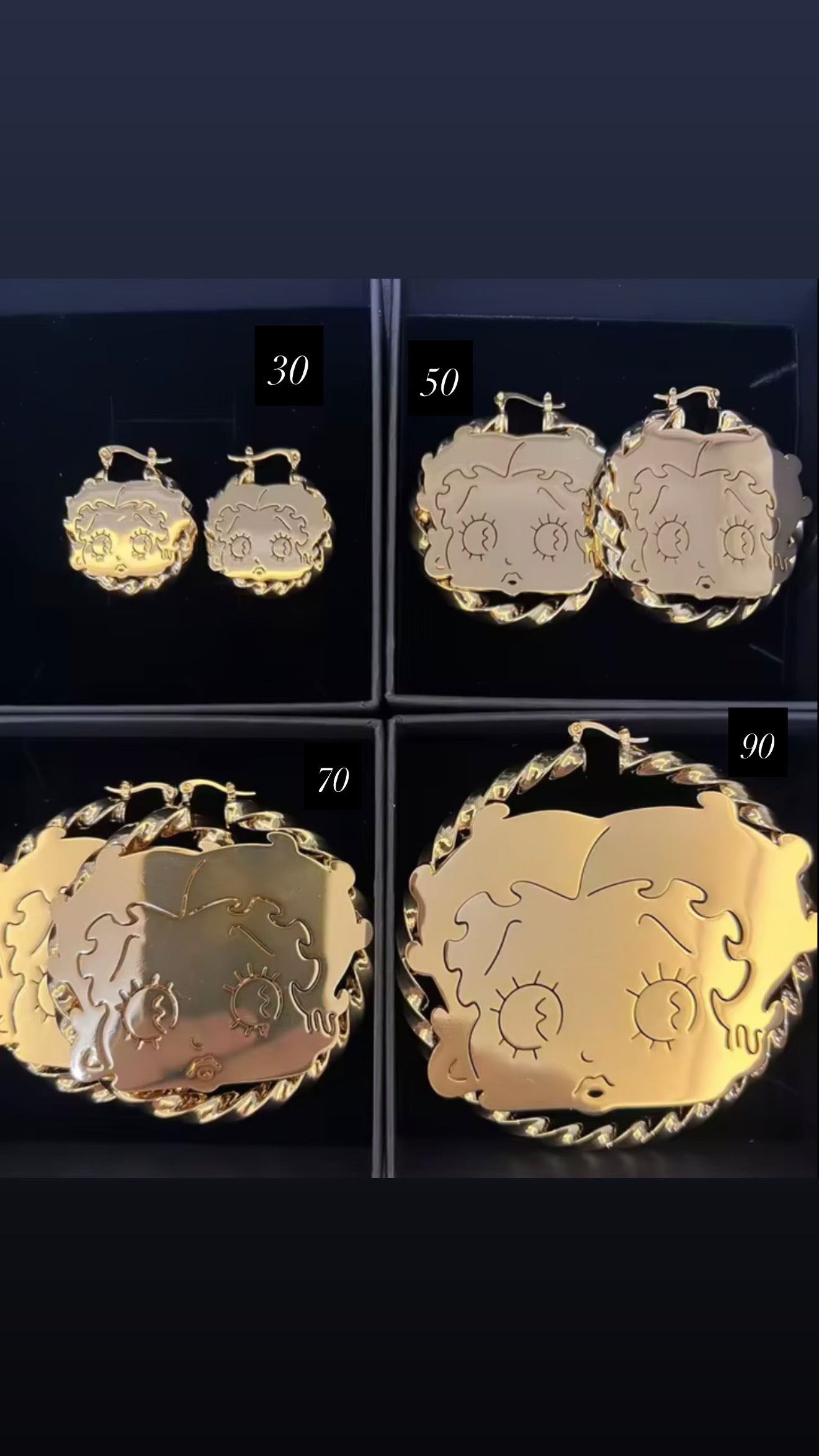 Betty Boop Hoop Earrings
